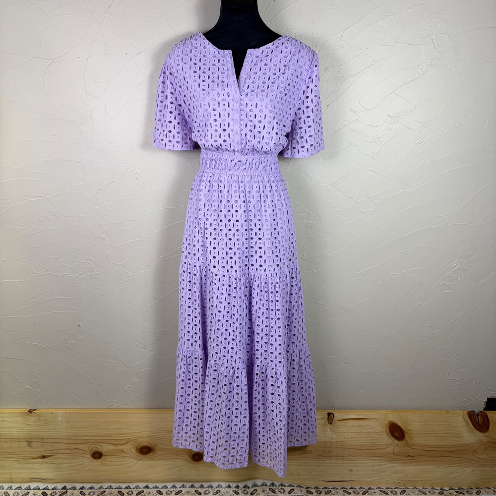 Lavender Eyelet Maxi Dress - Brand: